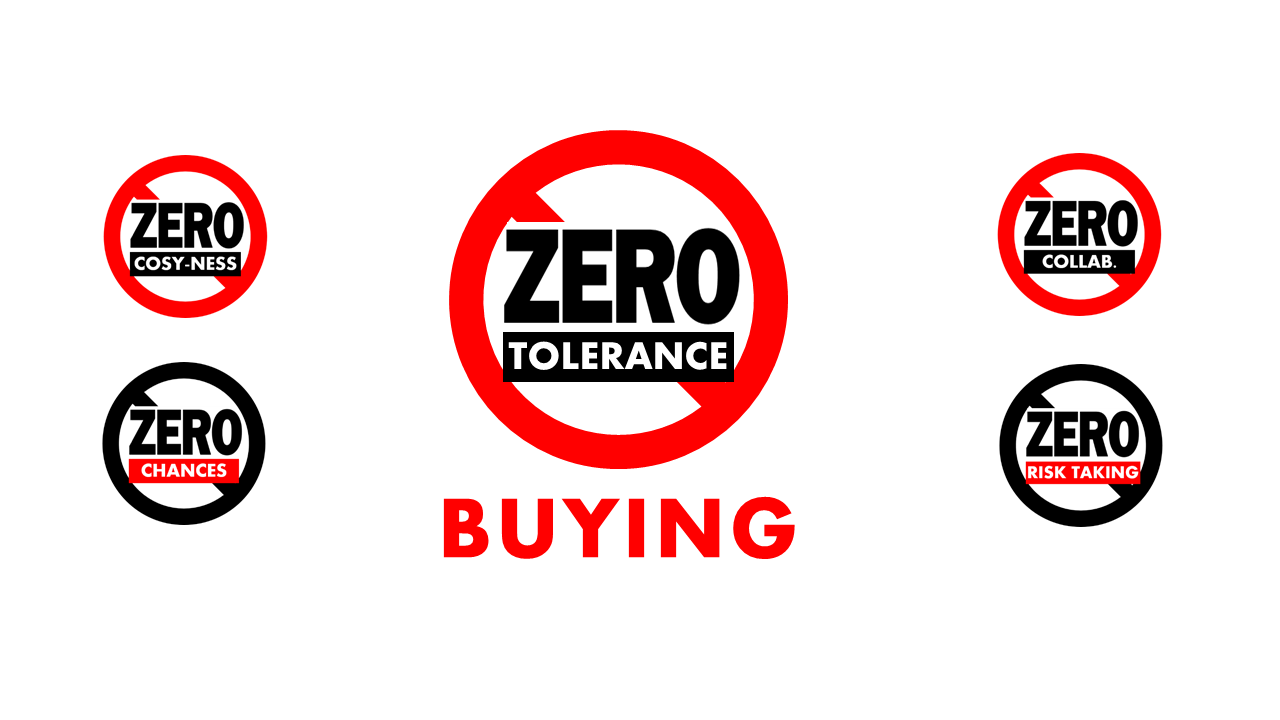 'zero-tolerance' approach to buying