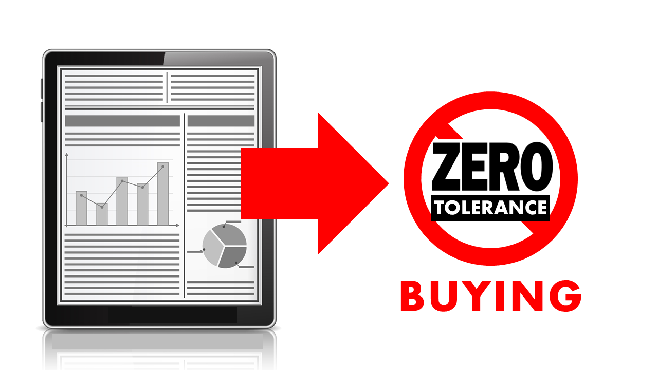 zero tolerance approach to buying